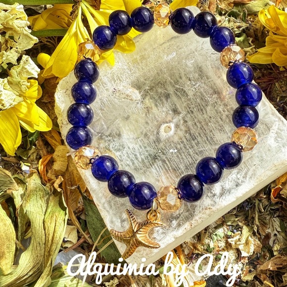 Untreated sapphire beaded handmade bracelet - Picture 1 of 1